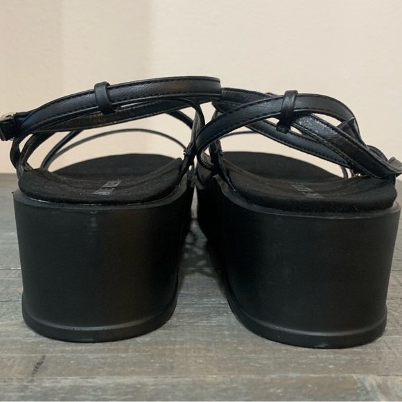 Anne Klein Sandals Womens 10M iFlex Black Platform/Flatform Strappy Casual - Picture 8 of 8